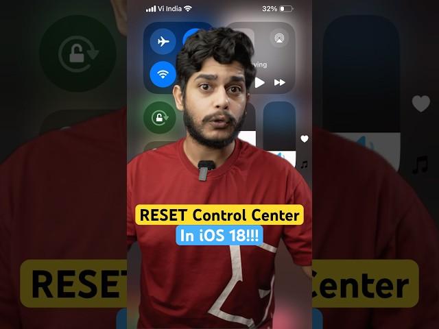 RESET iOS 18 Control Center! #ios #iphone #apple