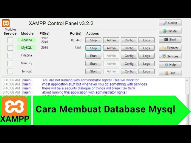 Cara Membuat Database Mysql di Xampp (2021)