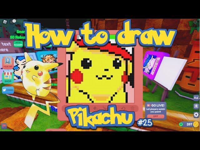 HOW TO DRAW PIKACHU - STARVING ARTIST / ROBLOX