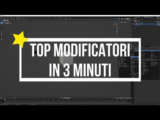 BLENDER TUTORIAL: I MIGLIORI MODIFICATORI IN 3 MINUTI