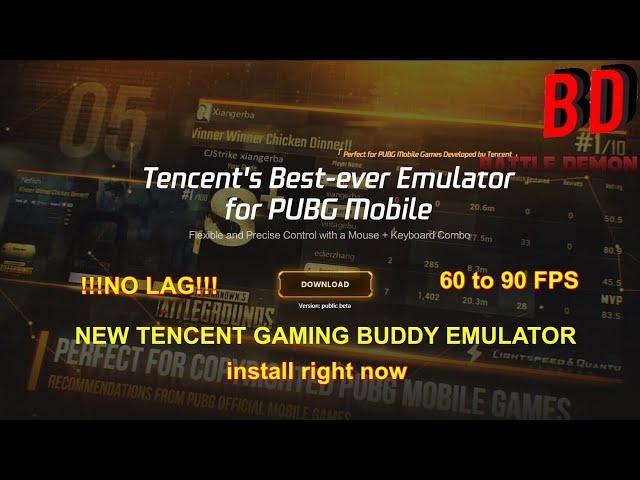 Pubg Mobile NEW TENCENT GAMING BUDDY EMULATOR | 60-90FPS BEST ON LOW END PC