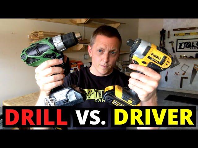 DRILL VS. DRIVER (What's The Difference?!! Cordless Drill Vs. Impact Driver--COMPARISON)