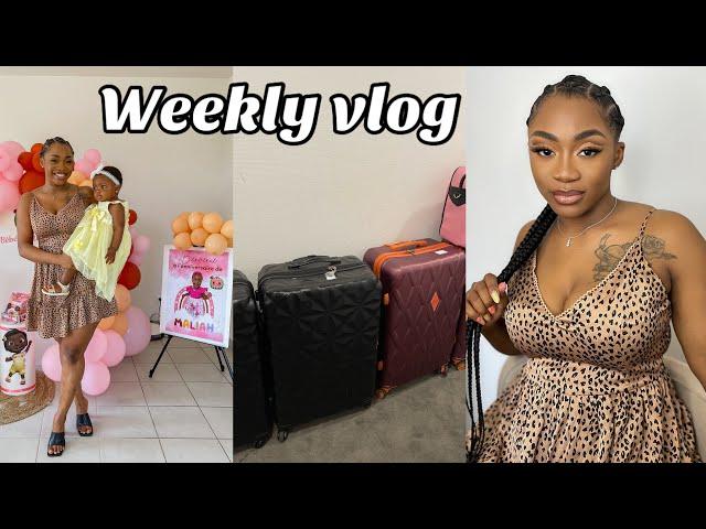 WEEKLY VLOG 25  : L’anniversaire de ma fille  , Je pars en vacay avec mes 2 enfants toute seule