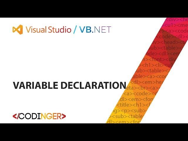 VB NET - Variable Declaration