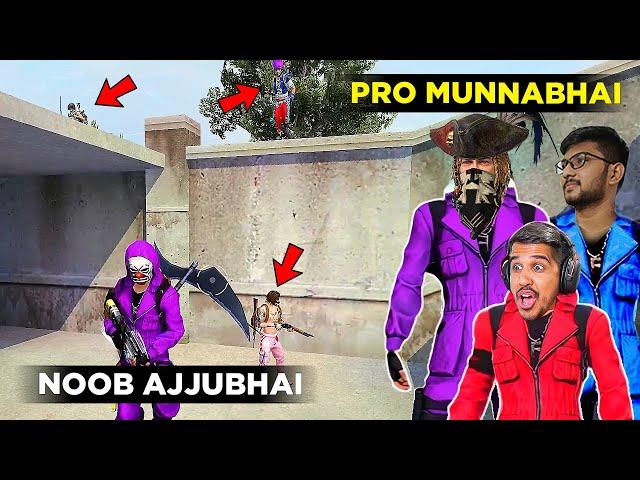 NOOB AJJUBHAI AND PRO MUNNABHAI FUNNY PLAY WITH @DesiGamers_ - FREE FIRE HIGHLIGHTS