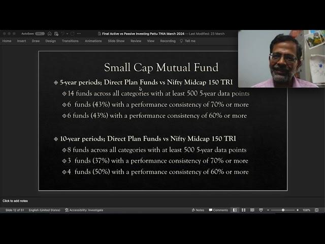 Active vs Passive Investing TNIA Talk Part 1