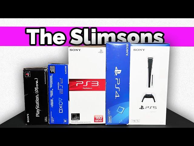 Unboxing every PlayStation Slim Console | Sony PS1, PS2, PS3, PS4, PS5 Slim + Gameplay