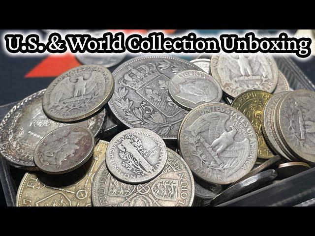 Old Family Friend's Coin Collection Unboxing - Great Authentic Mix w/Silver