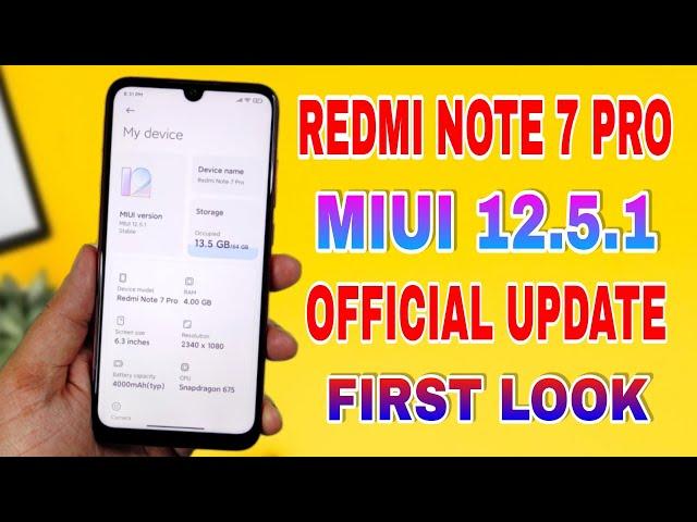 OFFICIAL - REDMI NOTE 7 PRO MIUI 12.5.1 STABLE UPDATE | REDMI NOTE 7 PRO MIUI 12.5 STABLE UPDATE 