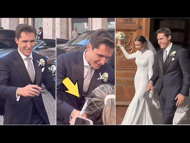 Federico Chiesa Signing Autographs on His Wedding Day