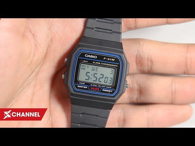 Trên tay đồng hồ huyền thoại Casio F-91W giá chỉ 240k mới 100%