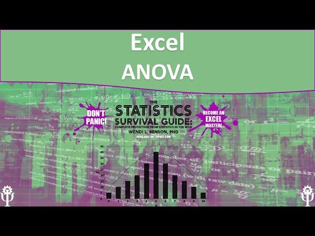 CH11 ANOVA Excel Tutorial Video (data preparation and overall ANOVA)