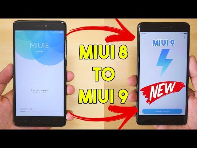 Easy guide to Update from MIUI 8 to MIUI 9 without DATA loss!