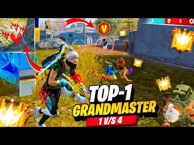 GRANDMASTER SOLO VS SQUAD || GRANDMASTER SQUAD VS ANKUSH FF || 1 VS 4 !! 