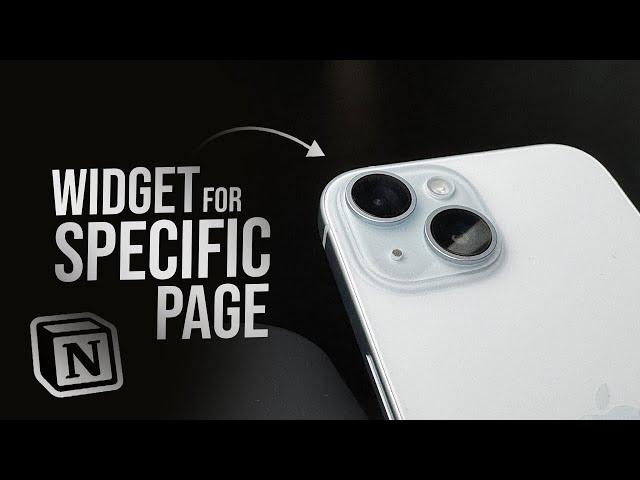 How to Get iPhone App Widget to Open Specific Notion Page (tutorial)