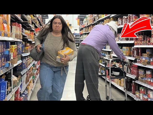 Old Man Farts On People Of Walmart!!! (Watch Them Run)