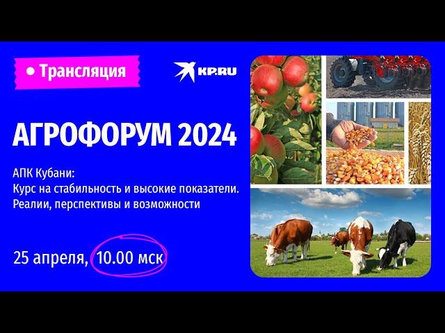 Агрофорум 2024: АПК Кубани: Курс на стабильность и высокие показатели