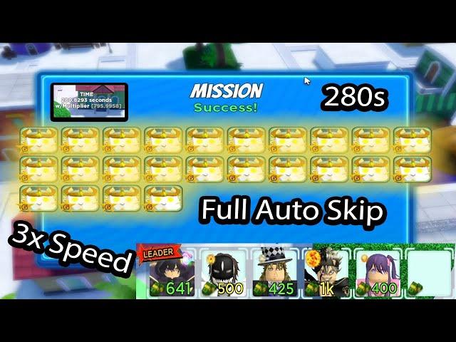 Roblox All Star Tower Defense | EXP Extreme 3x Full Auto Skip 280s!