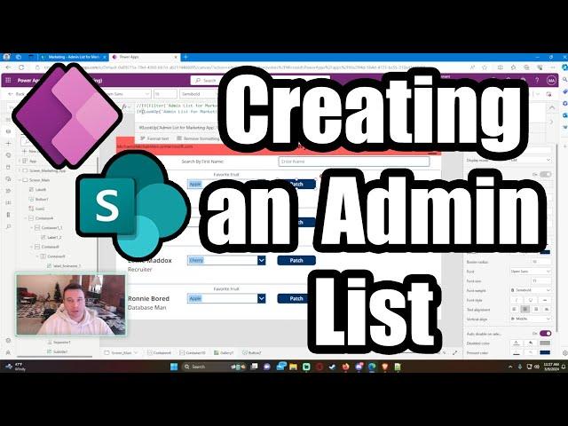 How to Create a Simple Admin List for Your PowerApp Using a SharePoint List | 2024 Tutorial