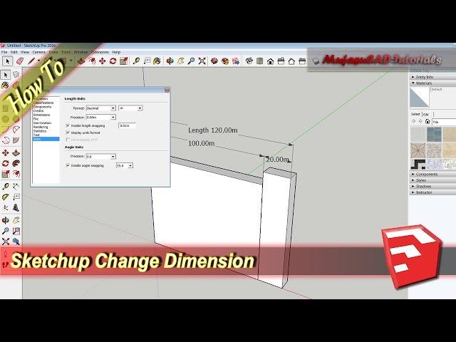 Sketchup How To Change Dimension