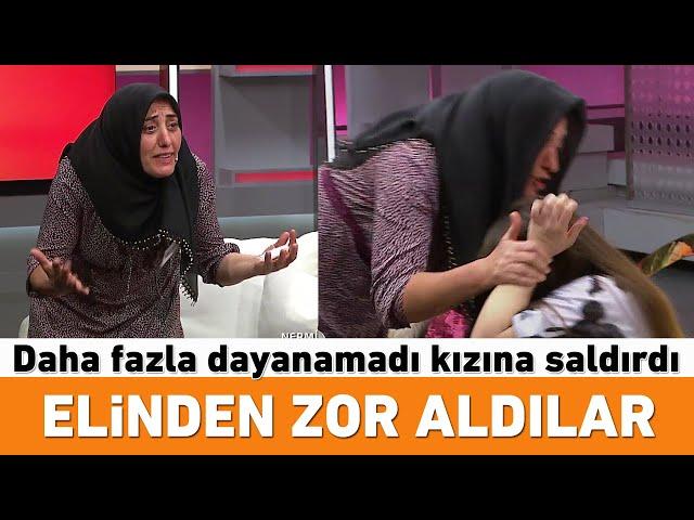 Stüdyoda ortalık karıştı! Elinden zor aldılar