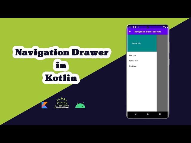 How to creat a Navigation drawer in android studio kotlin