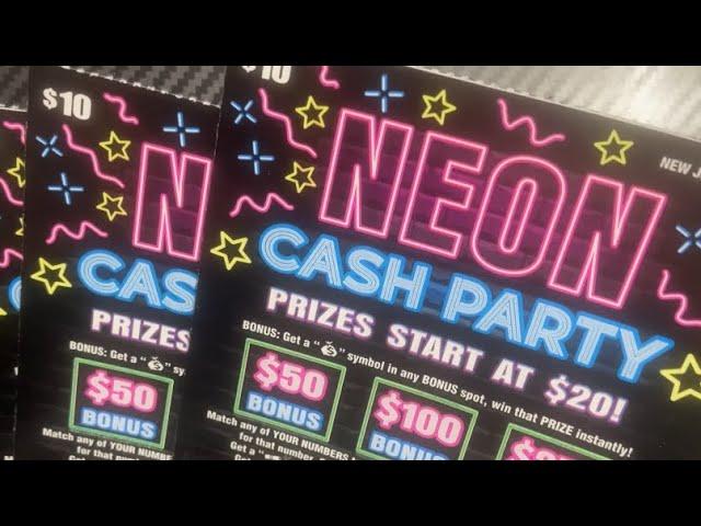 Last 5 Tickets of the Pack! New Neon Cash Party NJ Lottery