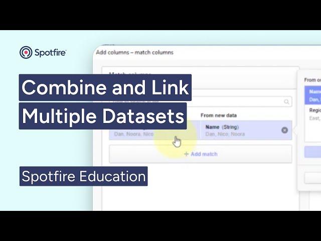 Combine and Link Multiple Datasets in Spotfire | Join Data | Add Columns and Rows