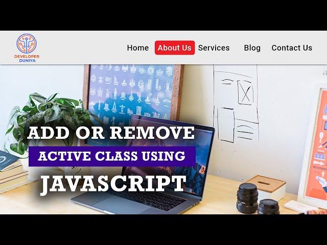 Add Remove Active Class On Click Using Javascript | Add Remove Active Class Based On URL Jquery