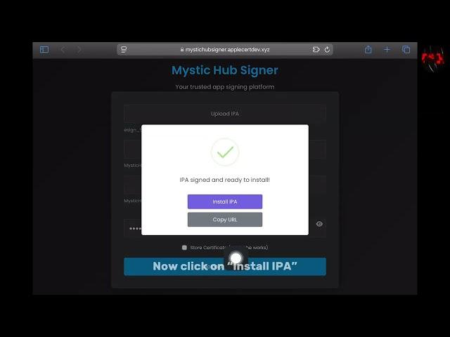 How to get your certificate from Mystic Hub and Install IPA Files