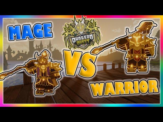 Mage VS Warrior! WHICH is The BEST? - Gilded Skies! Dungeon Quest | ROBLOX