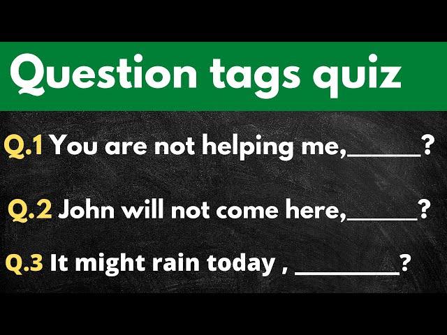 question tag quiz with answer (15 question )