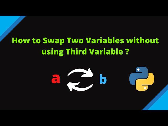 How to Swap Variables without Using third variable || Swapping variables in Python