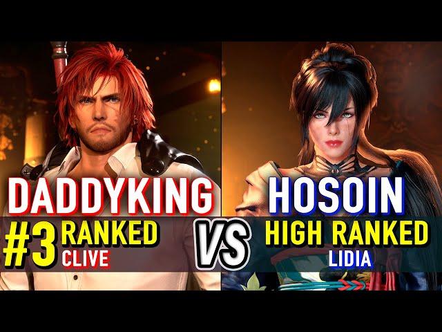 T8  DADDYKING (#3 Ranked Clive) vs HOSOIN (High Ranked Lidia)  Tekken 8 High Level Gameplay