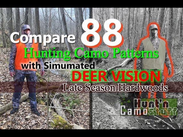 Camo Comparison with Deer Vision for Late Season Hardwoods - Pick the best of 88 Patterns for you!