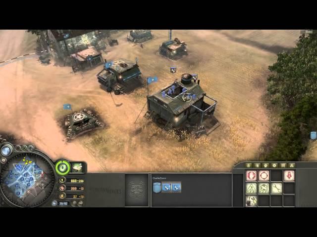 Company of Heroes - Allied (America) Armor Company Gameplay VS Expert A.I.