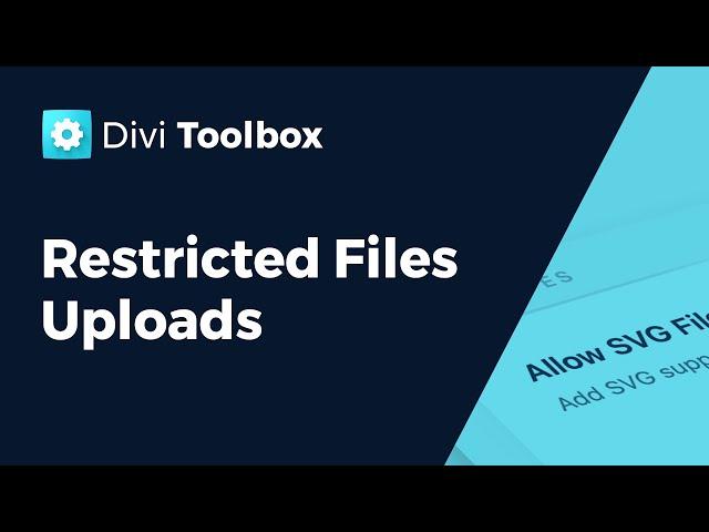 Upload SVG, TTF and OTF Files ~ Divi Toolbox ️