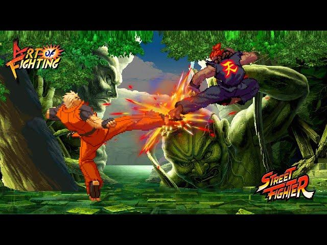 Akuma vs Ryo Sakazaki – Street Fighter X Art of Fighting | SNK X Capcom