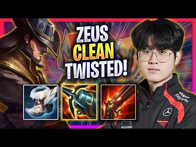 ZEUS IS SUPER CLEAN WITH TWISTED FATE! - T1 Zeus Plays Twisted Fate TOP vs Skarner! | Season 2024