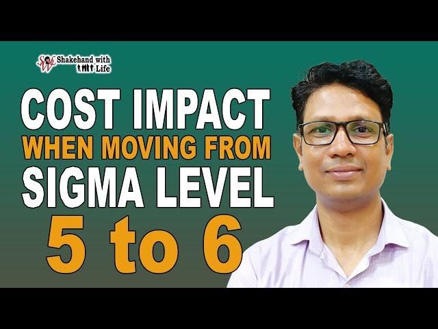 Cost Impact of Moving from 5Sigma to 6Sigma | Lean Six Sigma Tutorials | Shakehand with Life