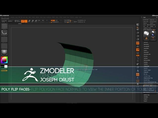 ZBrush ZModeler Polygon Actions - Poly Flip Faces