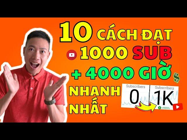 10 Cách Đạt 1000 Subs 4000 Giờ Xem Nhanh Chóng | Kiếm Tiền Youtube 2023