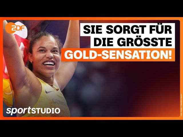 Yemisi Ogunleye gewinnt Gold im Kugelstoßen | Olympia Paris 2024 | sportstudio