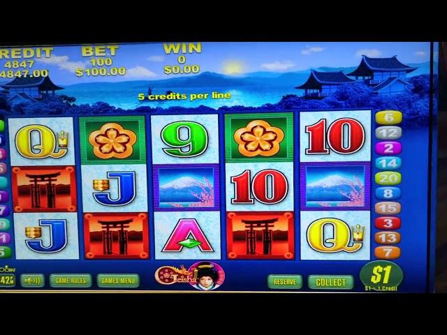 50 Lions Geisha Pokies Slots - $125 Bet 2x Big Handpay Jackpot