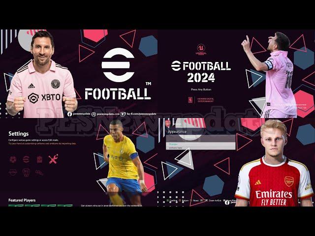 PES 2021 Menu eFootball 2024 RED V2 by PESNewupdate