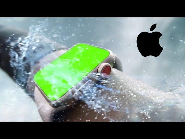 Apple Watch Series 3  Water Splash Effect - Green Screen Free