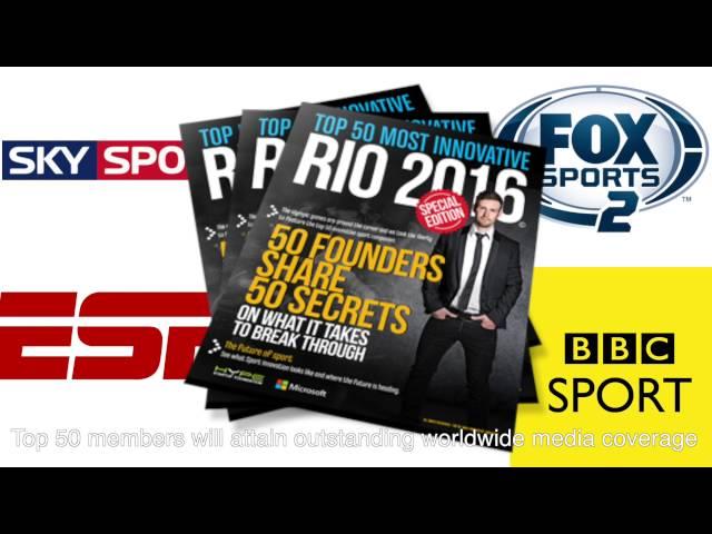 Rio 2016 - HYPE Top 50 Most Innovative Sports Startups Program