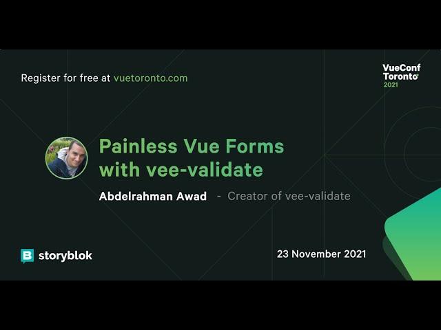 Painless Vue Forms with vee-validate by Abdelrahman Awad