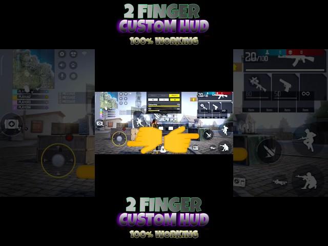 2 Finger Custom HUD free fire  | Best Custom Hud Setting 2 Finger | Best Custom HUD Settings in ff