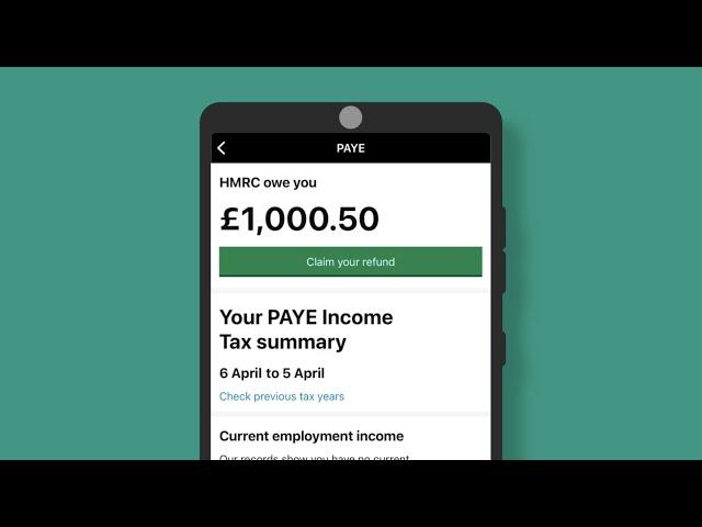 How do I use the HMRC app to claim a tax refund?